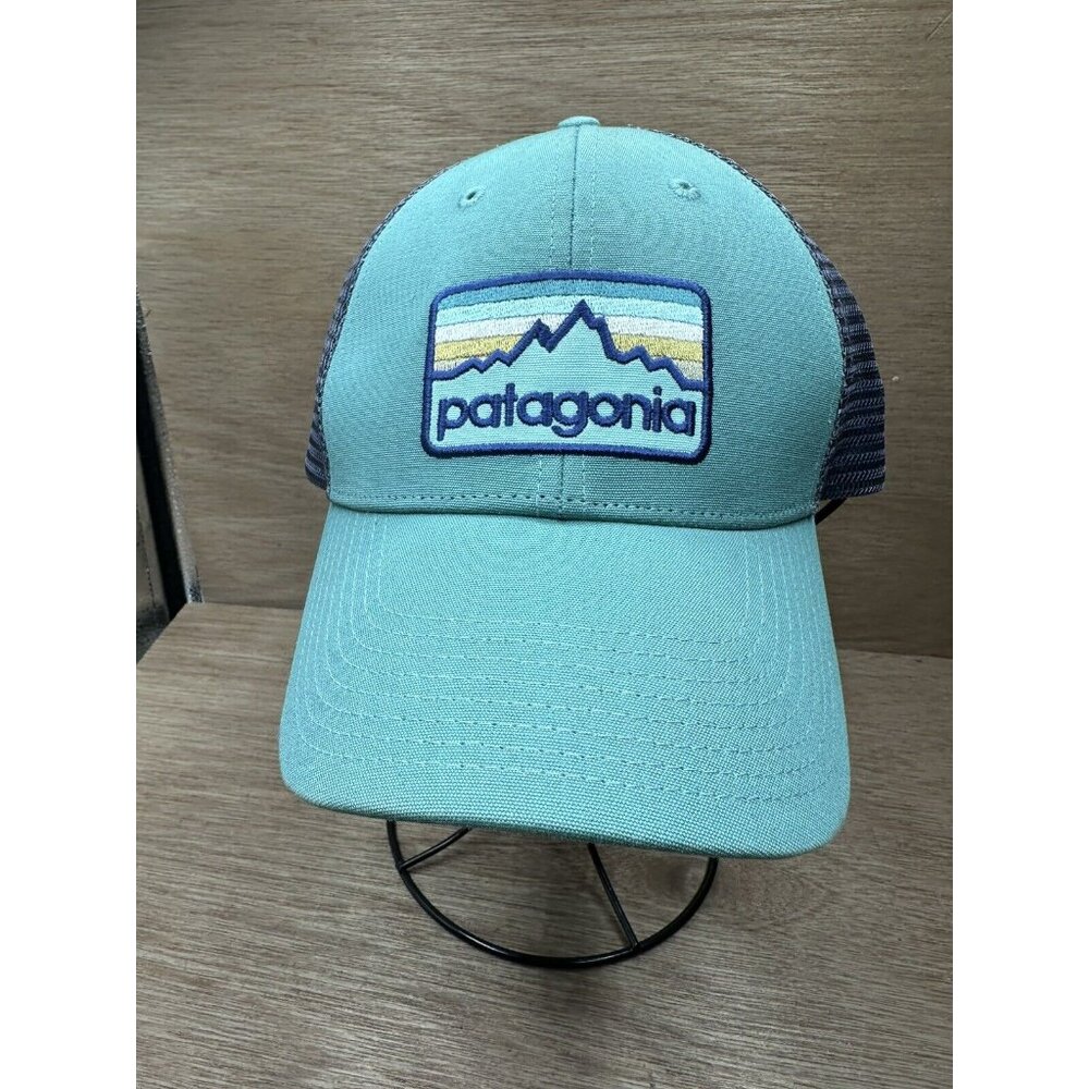 Patagonia Line Logo Badge LoPro Trucker Hat Cap Beryl Green Rare Color Snapback